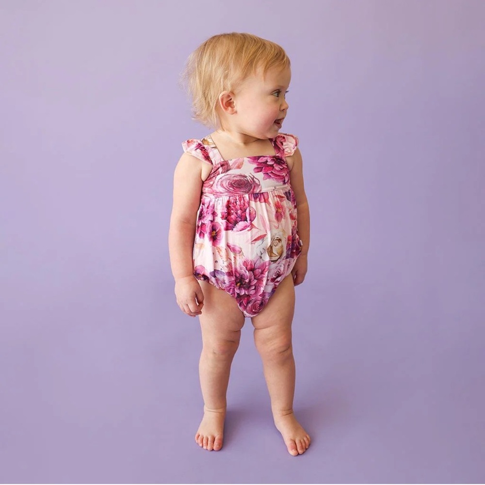 Posh Peanut bubble romper in Amira